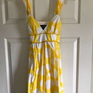 A. Byer Yellow and white dress